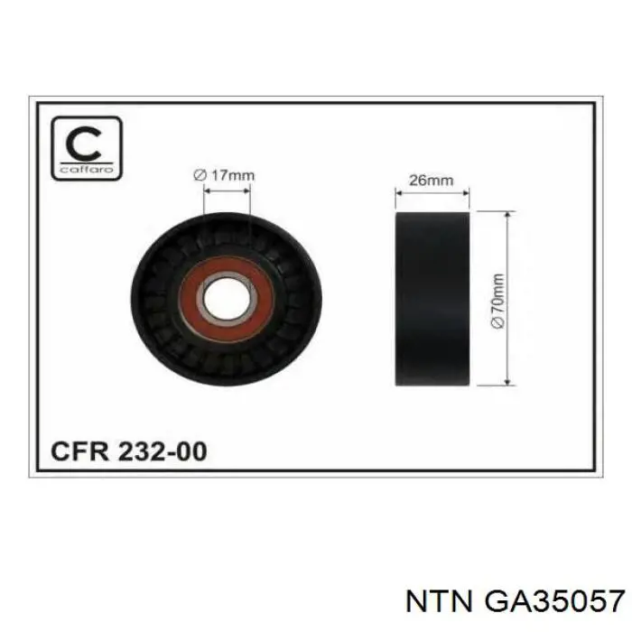 GA350.57 NTN tensor de correa poli v
