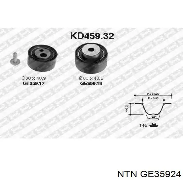 GE359.24 NTN rodillo intermedio de correa dentada