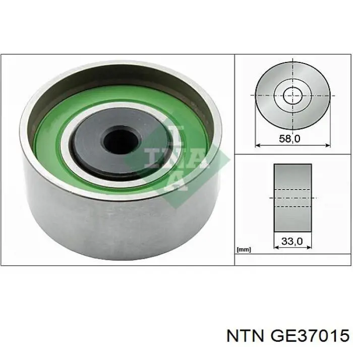 GE370.15 NTN rodillo intermedio de correa dentada