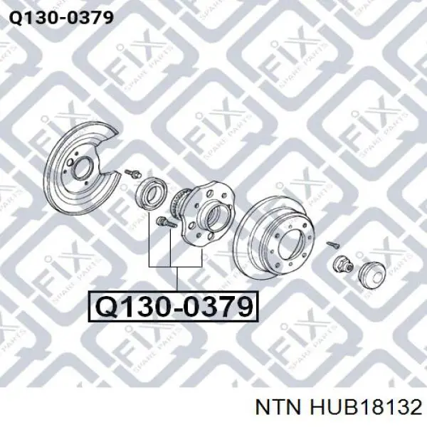 HUB18132 NTN cubo de rueda trasero