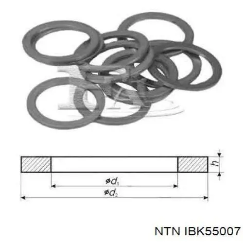 IBK55.007 NTN fuelle, árbol de transmisión delantero interior izquierdo