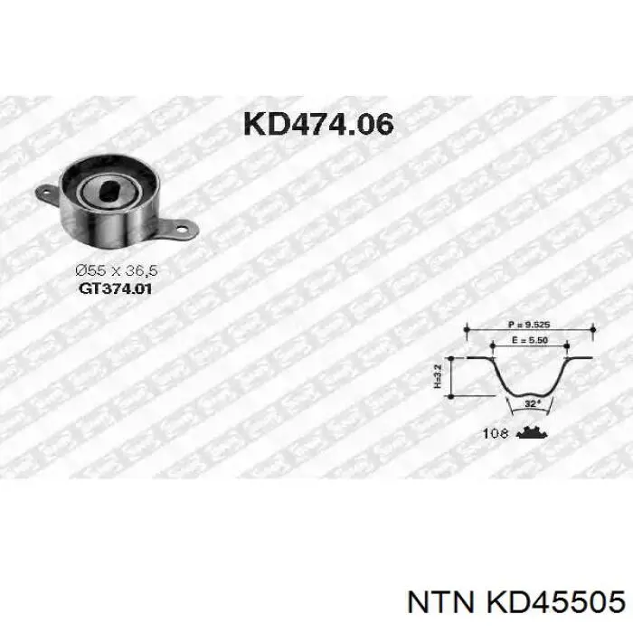 KD455.05 NTN kit correa de distribución