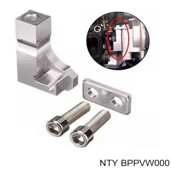 Tubería de retorno de combustible de los inyectores BPPVW000 NTY