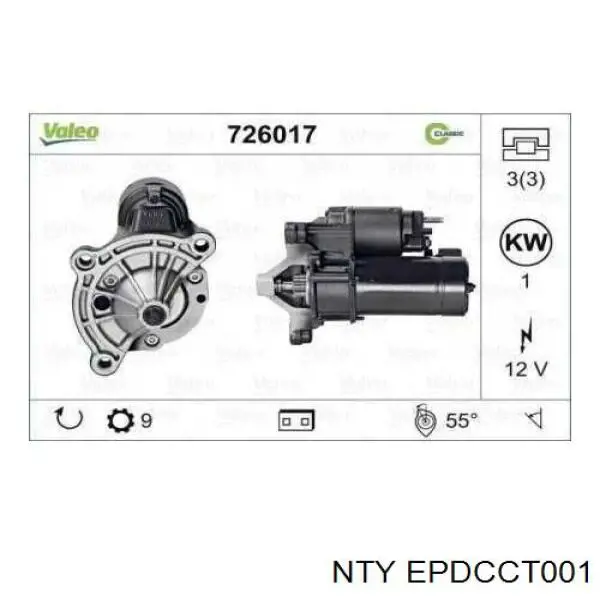 Sensor de estacionamiento delantero NTY EPDCCT001