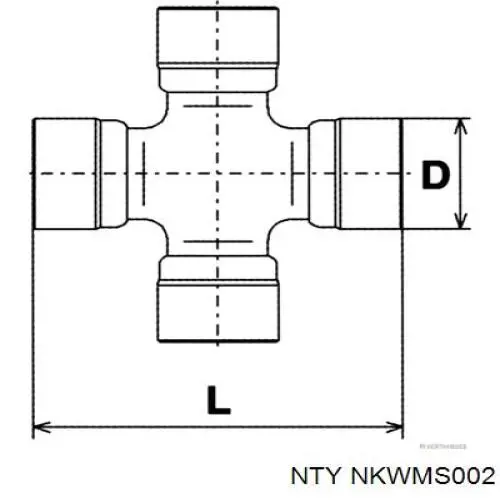 NKW-MS-002 NTY cruceta de árbol de cardán delantero