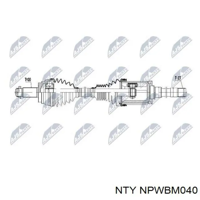 NPW-BM-040 NTY árbol de transmisión delantero derecho