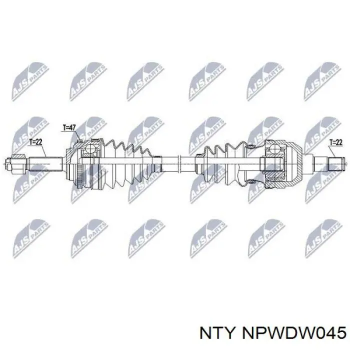 96832204 General Motors Semieje delantero derecho