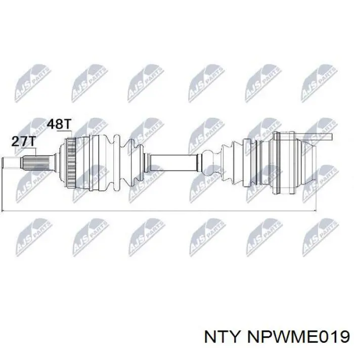 NPW-ME-019 NTY árbol de transmisión delantero