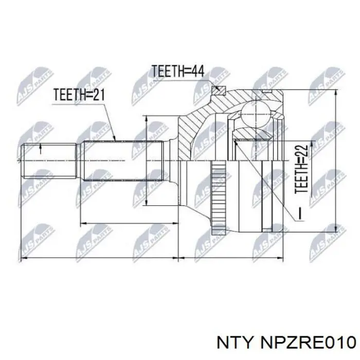 Junta homocinética exterior delantera NTY NPZRE010 precio, desde 31,30 EUR