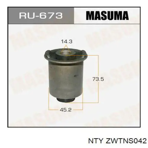 ZWT-NS-042 NTY brazo suspension (control trasero inferior derecho)