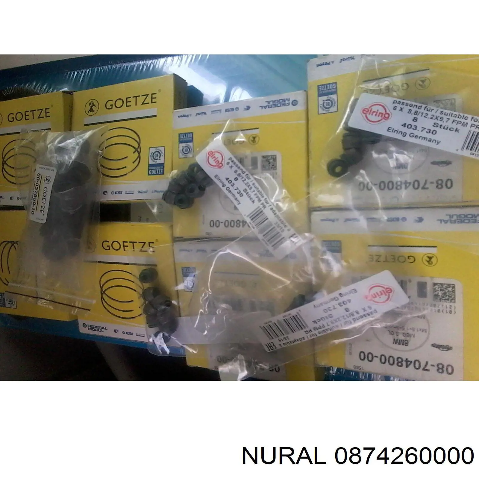 08-742600-00 Nural juego segmentos émbolo, compresor, para 1 cilindro, std