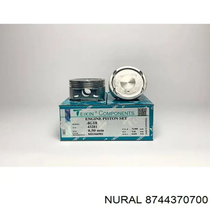 Pistón completo para 1 cilindro, segunda reparación (+0,50 mm) 8744370700 Nural