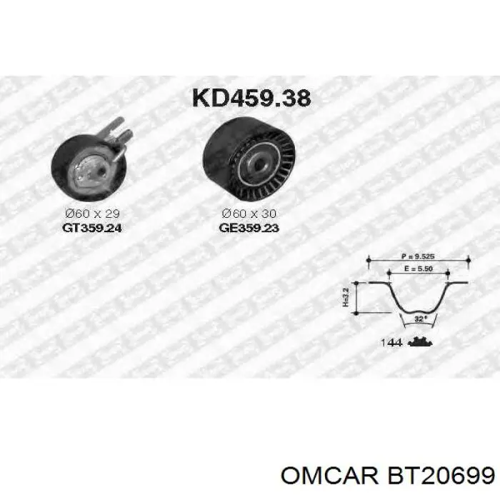 Rodillo intermedio de correa dentada Ford Fiesta JH, JD