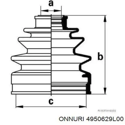 4950629L00 Onnuri fuelle, árbol de transmisión delantero interior