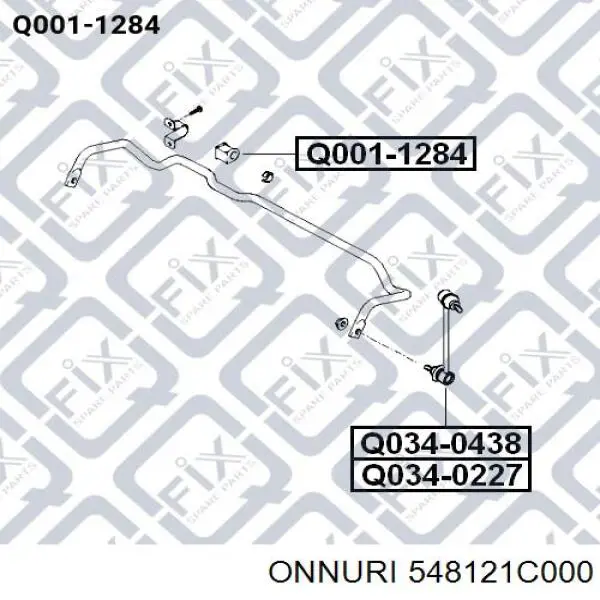 548121C000 Onnuri casquillo de barra estabilizadora delantera