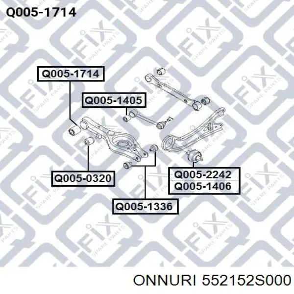 J50543H Hyundai/Kia suspensión, brazo oscilante trasero inferior