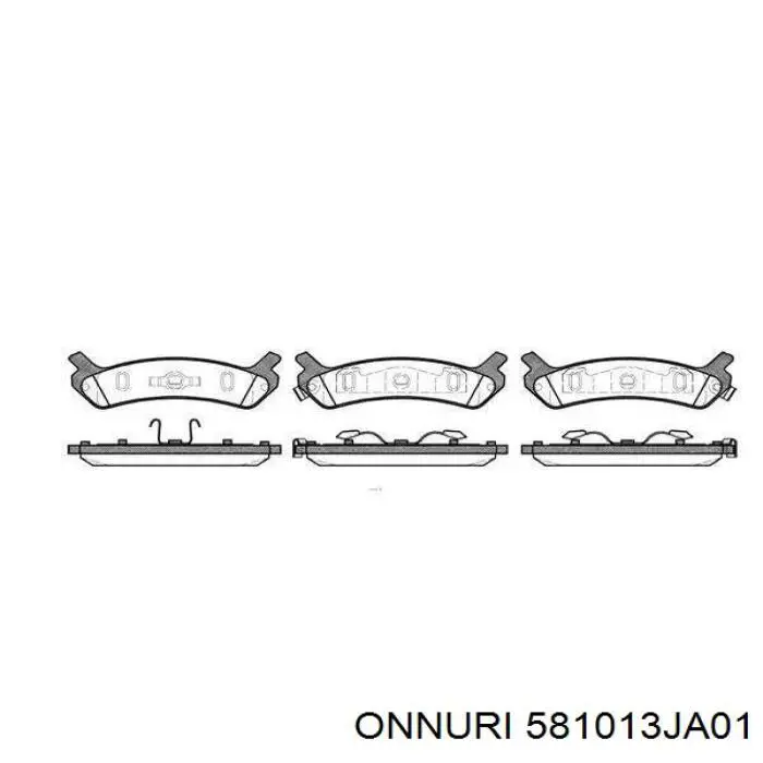 581013JA01 Onnuri pastillas de freno delanteras