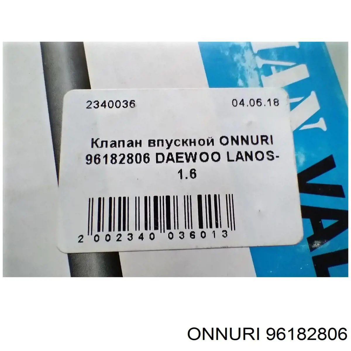 96182806 Onnuri válvula de admisión