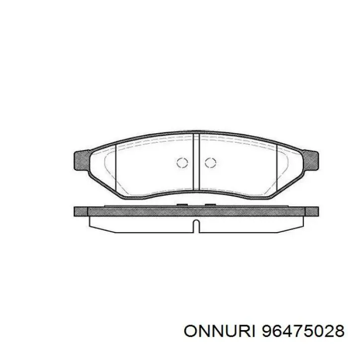 96475028 Onnuri pastillas de freno traseras