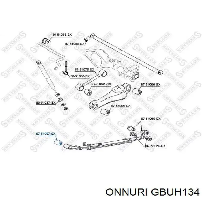 GBUH-134 Onnuri silentblock delantero de ballesta delantera