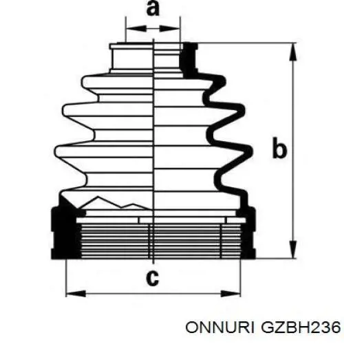 GZBH236 Onnuri fuelle, árbol de transmisión delantero interior