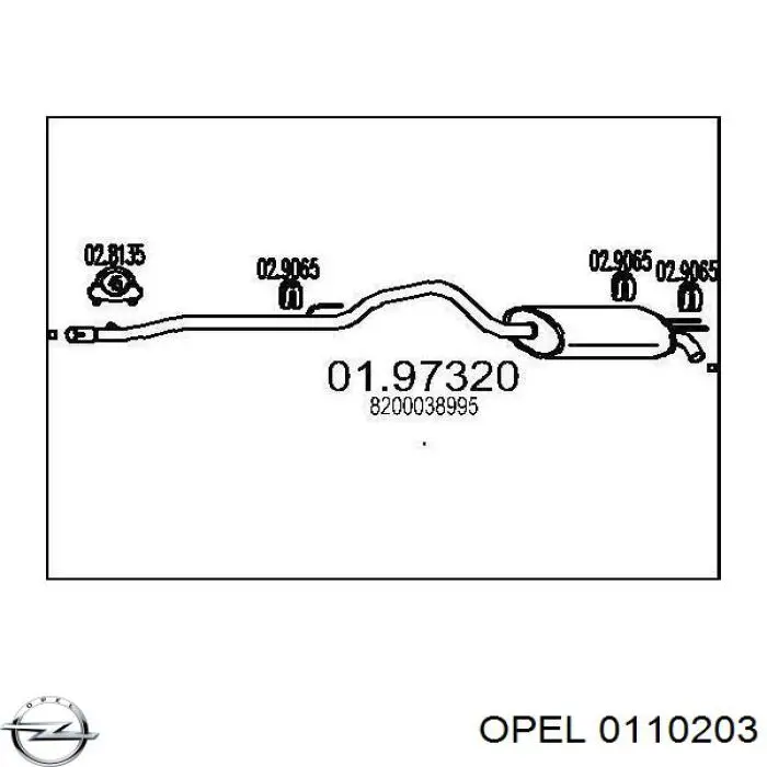 Moldura de parabrisas inferior para Opel Corsa (F08)