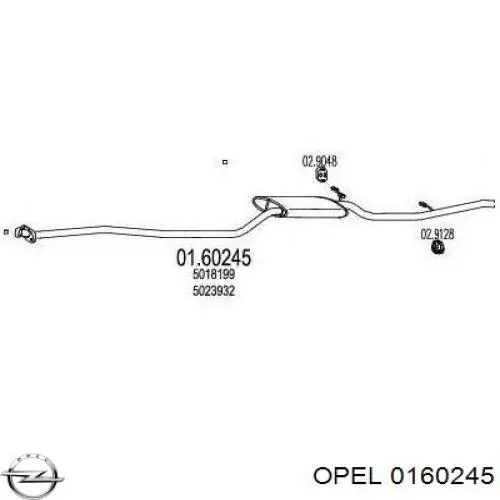 0160245 Opel asegurador puerta delantera