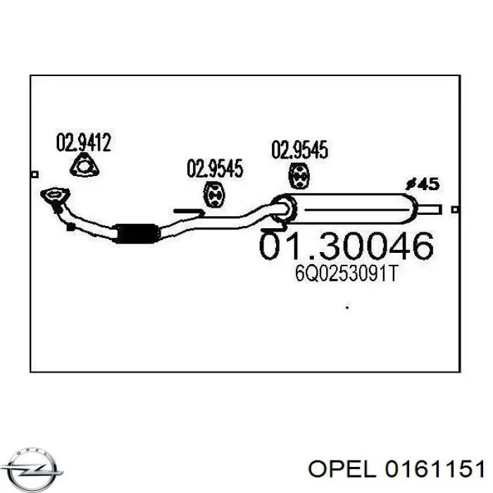 0161151 Opel parabrisas