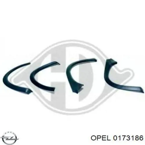 0173186 Opel listón embellecedor/protector, guardabarros trasero derecho