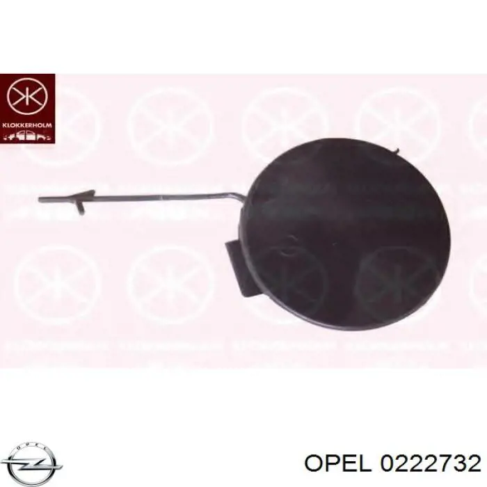 0222732 Opel tapa del enganche de remolcado delantera