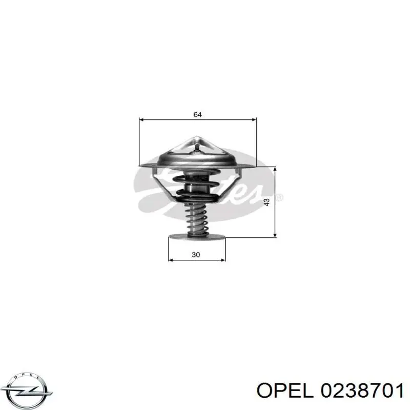 0238701 Opel refuerzo paragolpes trasero