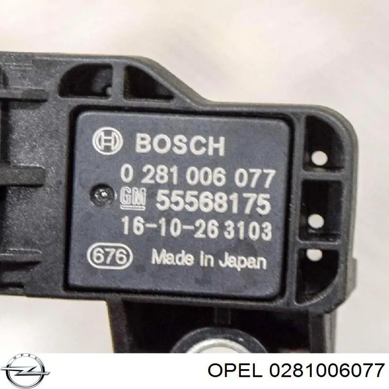 0281006077 Opel sensor de presion de carga (inyeccion de aire turbina)