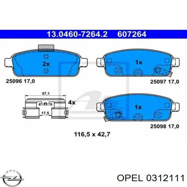 0312111 Opel muelle de suspensión eje delantero