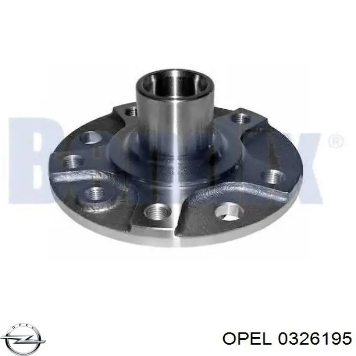 0326195 Opel cubo de rueda delantero