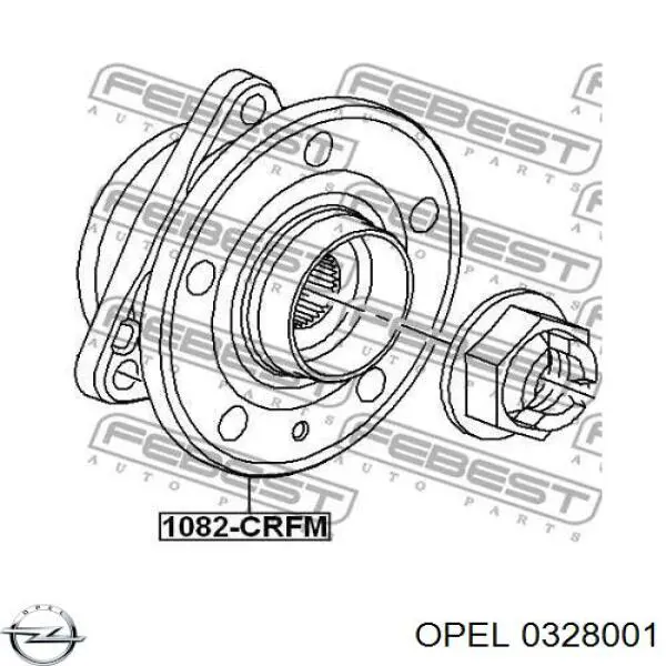 0328001 Opel cubo de rueda delantero