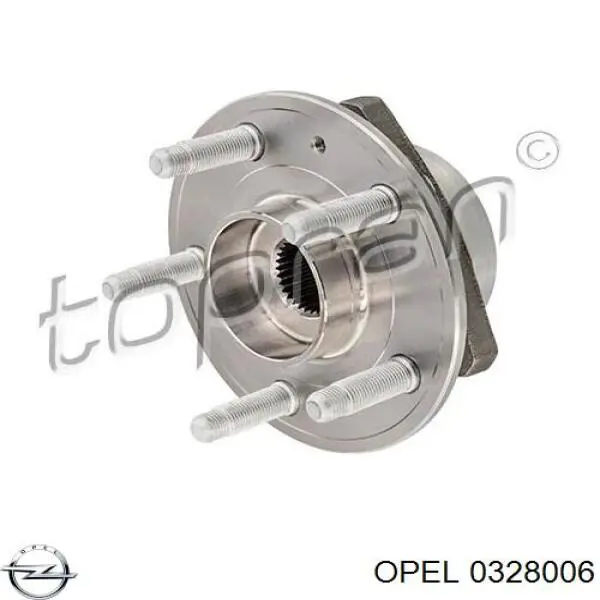 0328006 Opel cubo de rueda trasero