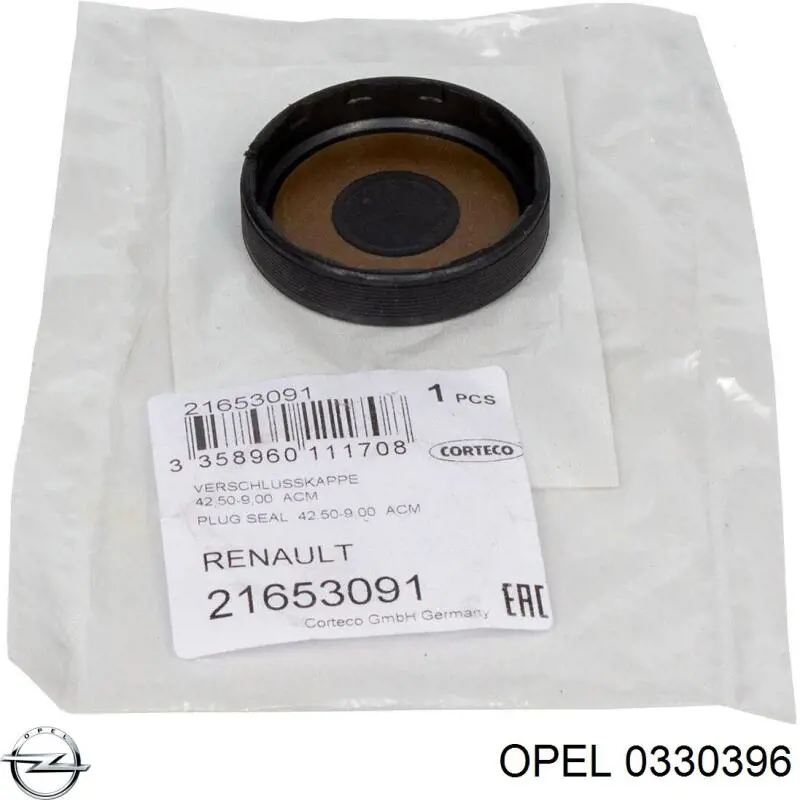 Tapa de cubo de rueda Opel 0330396 precio, desde 2,08 EUR