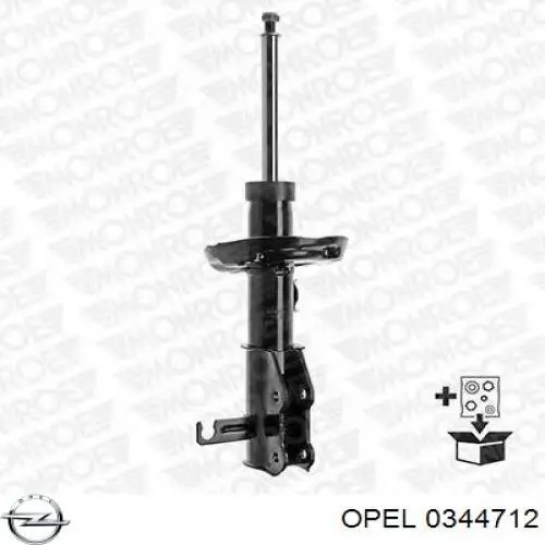 0344712 Opel amortiguador delantero izquierdo