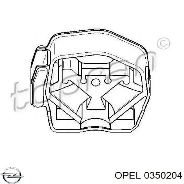 0350204 Opel soporte de estabilizador delantero superior