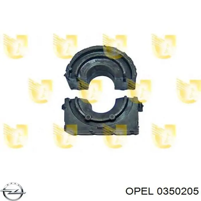 0350205 Opel soporte de estabilizador delantero inferior