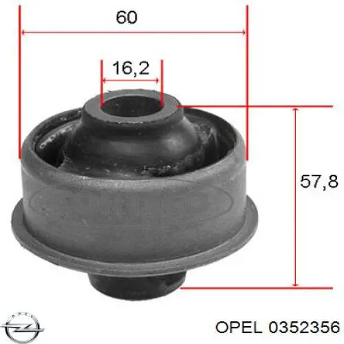 0352356 Opel silentblock de suspensión delantero inferior