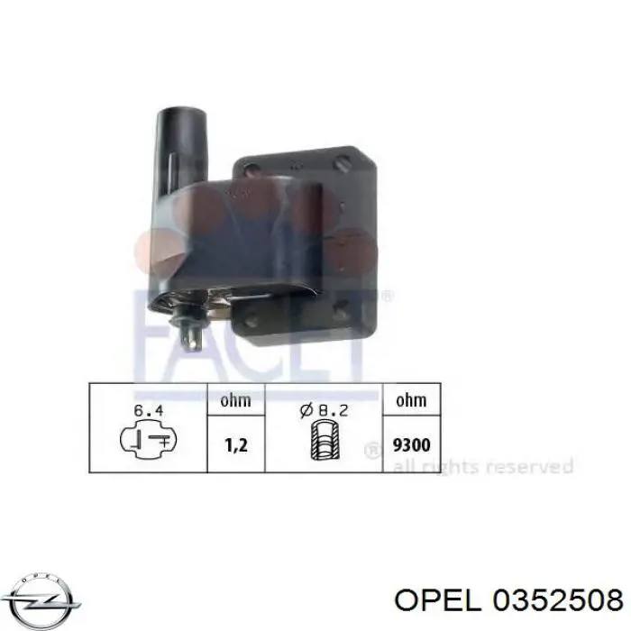 0352508 Opel silentblock de suspensión delantero inferior