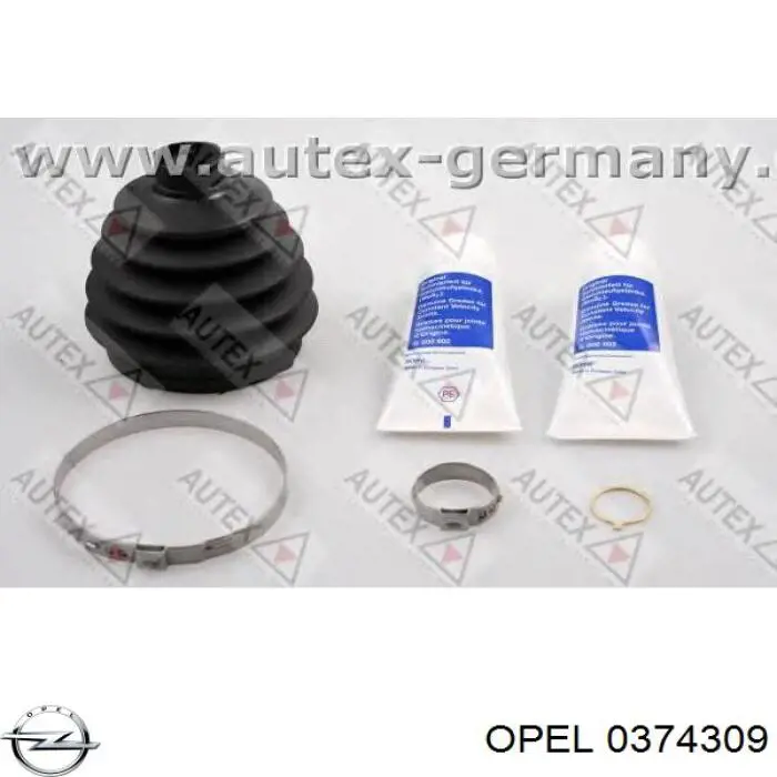 0374309 Opel fuelle, árbol de transmisión delantero exterior