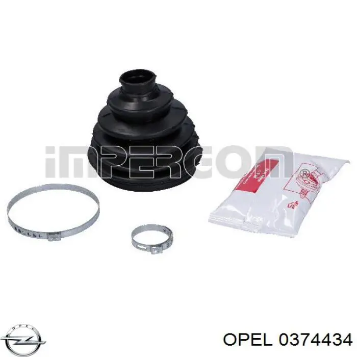 0374434 Opel fuelle, árbol de transmisión delantero exterior