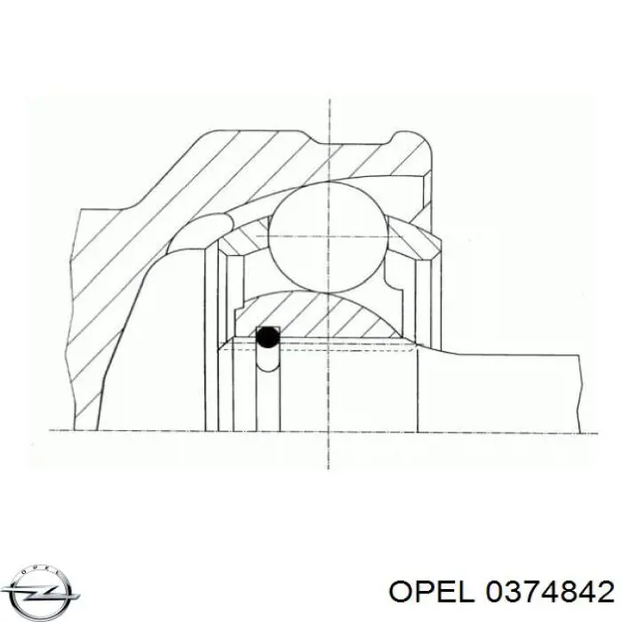 0374842 Opel junta homocinética exterior delantera