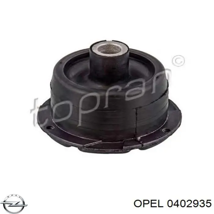 0402935 Opel suspensión, cuerpo del eje trasero