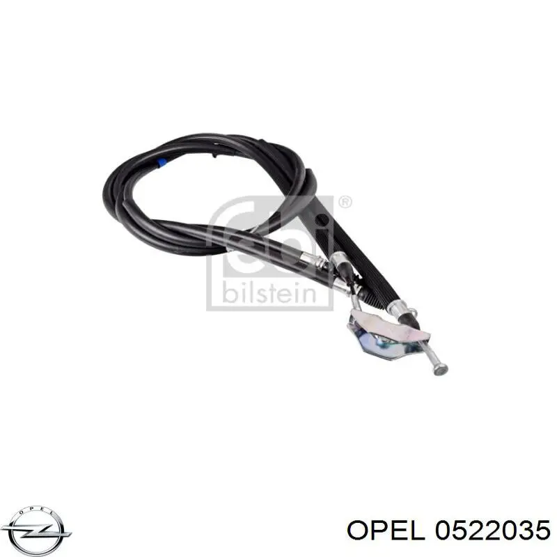 0522035 Opel cable de freno de mano trasero derecho/izquierdo