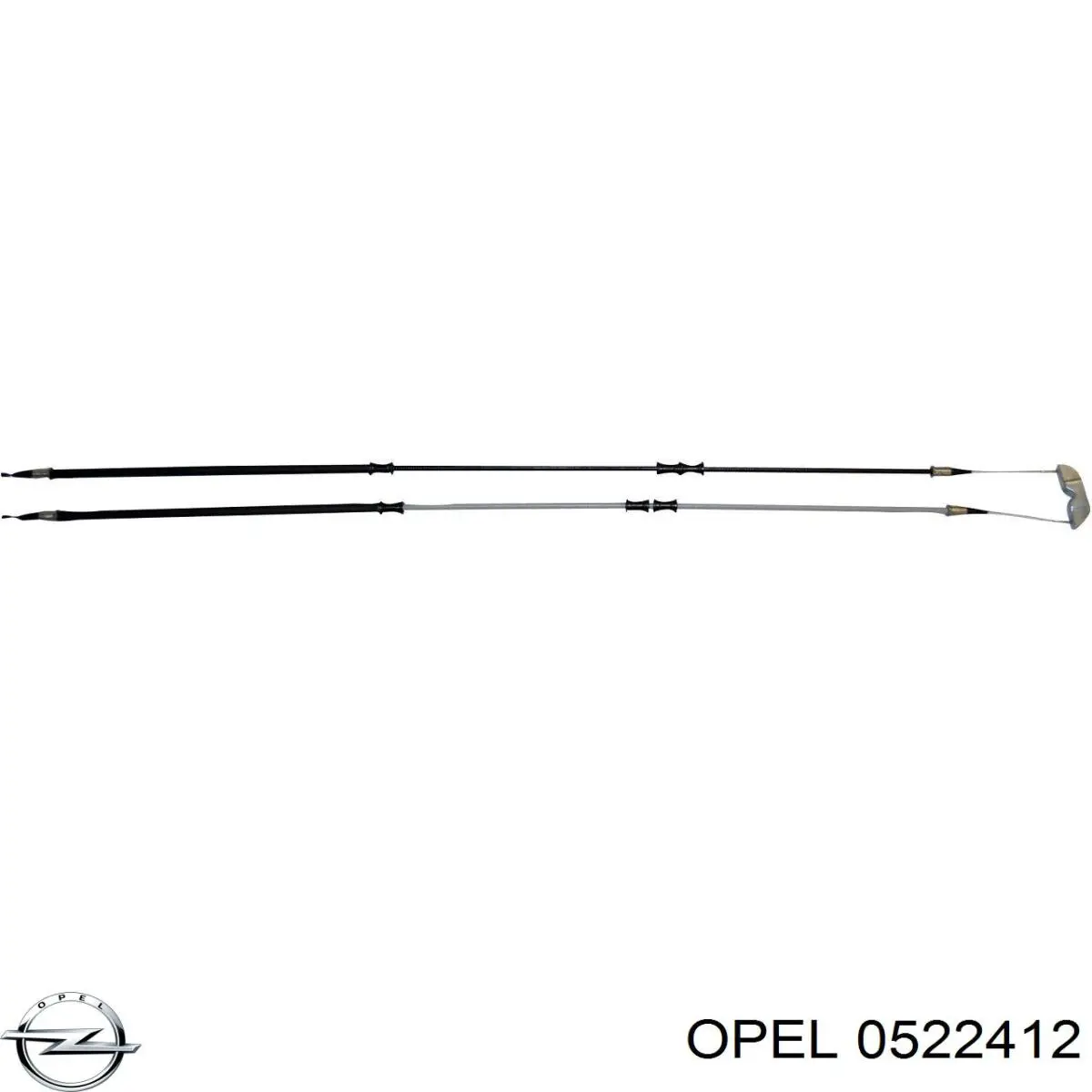0522412 Opel cable de freno de mano trasero derecho/izquierdo