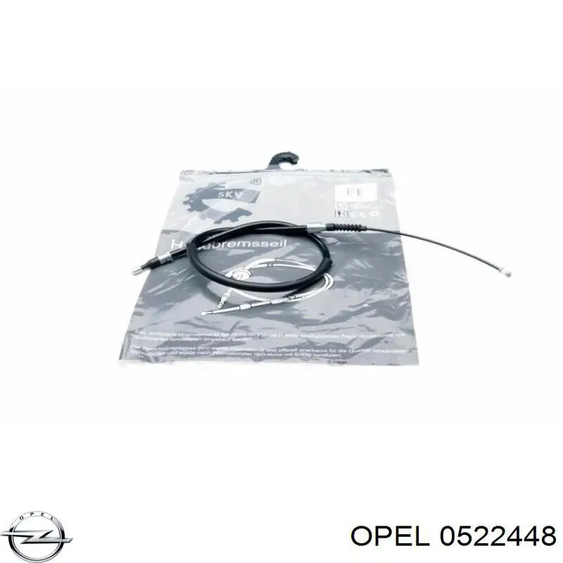 0522448 Opel cable de freno de mano trasero izquierdo