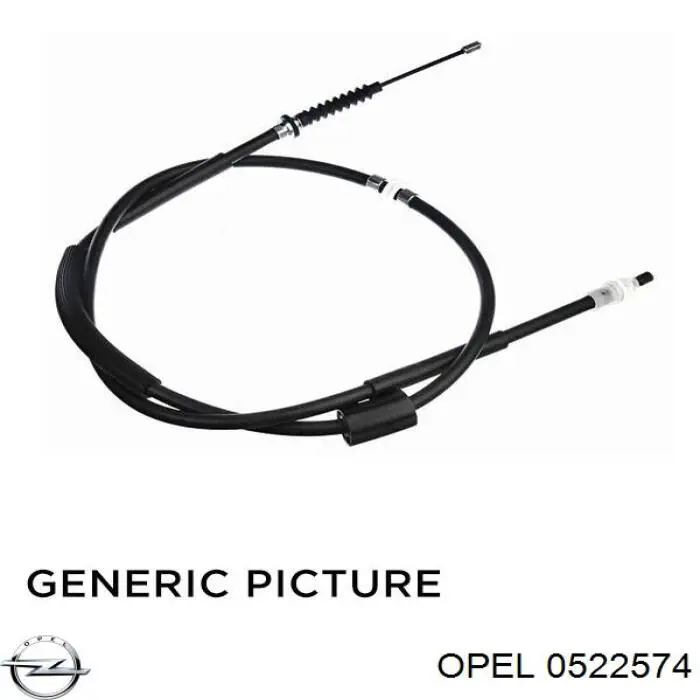 0522574 Opel cable de freno de mano trasero derecho